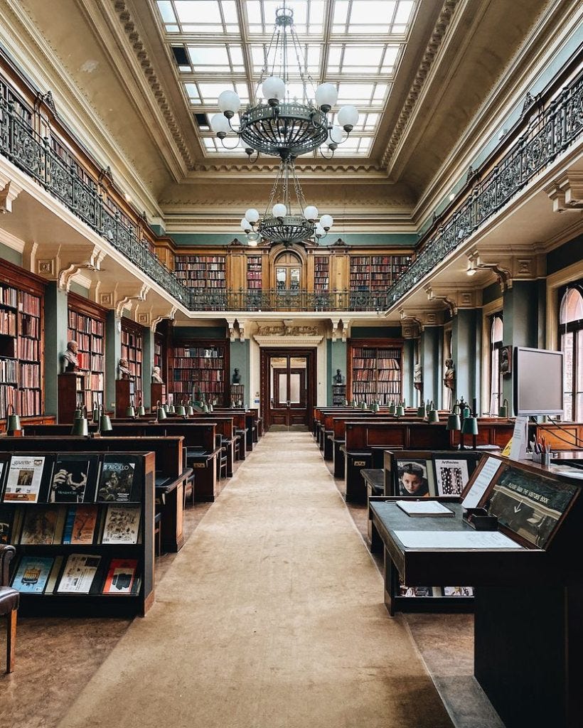 the library is an easy way to lose yourself on a quick hometown holiday