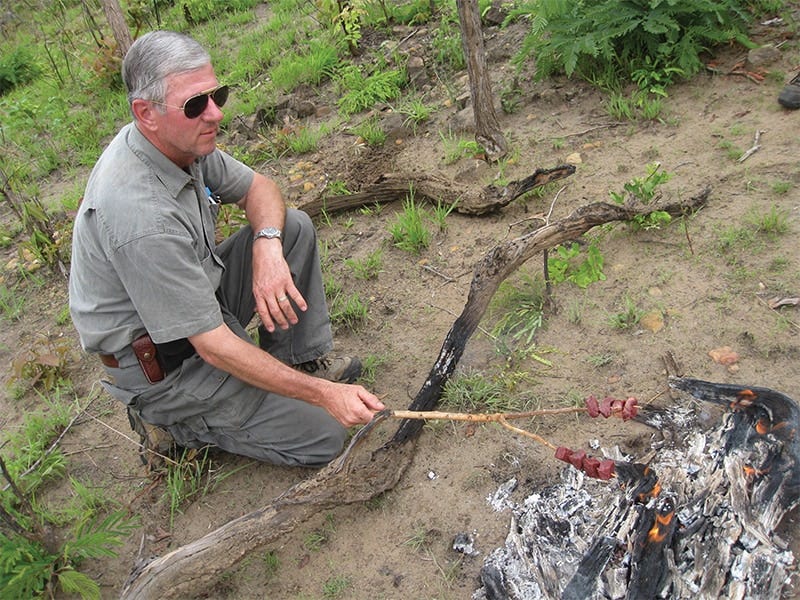 Fresh elephant cooked over an open fire is pretty special.