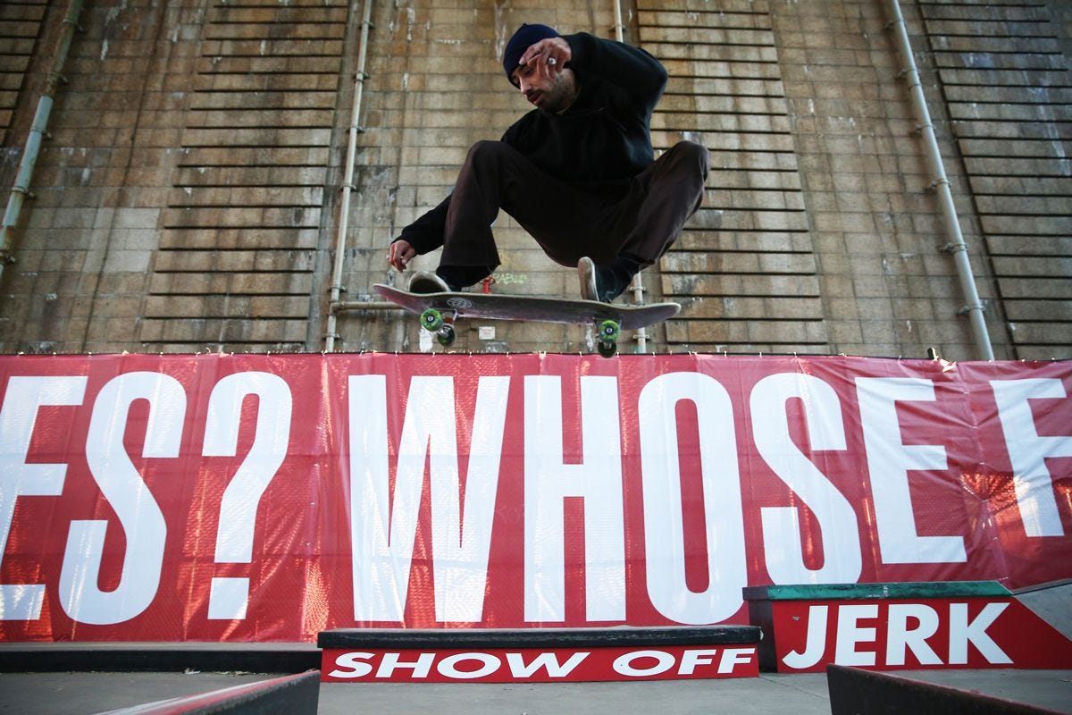 Image may contain Text Banner Human Person Sport Sports Skateboard and Word Image may contain Text Banner Human Person Sport Sports Skateboard and Word