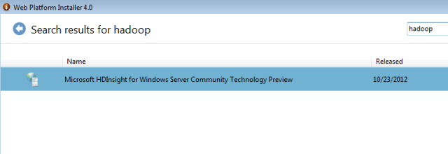 install hadoop windows via web platform installer install hadoop windows via web platform installer