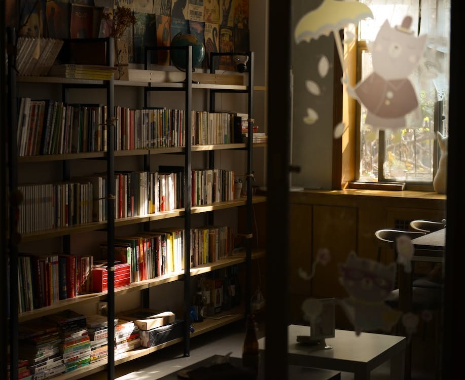 Free Photo of Wooden Bookshelves Stock Photo Free Photo of Wooden Bookshelves Stock Photo