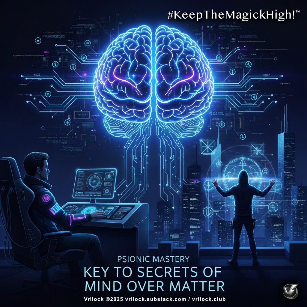 Key to Secrets of Mind Over Matter. keep the magick high. vrilock psionics club