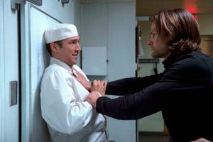 Sam in saving people mode - yum :)