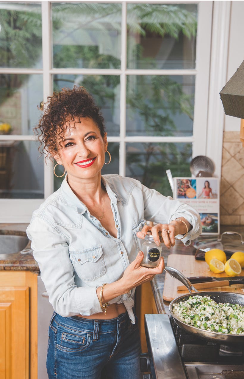 Mareya Ibrahim Jones preparing food in the kitchen