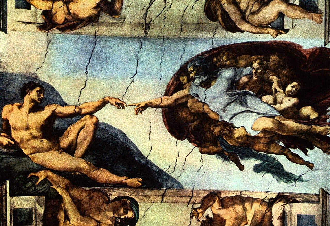 Michelangelo Creation of Adam hands Michelangelo Creation of Adam hands
