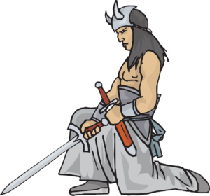man with sword