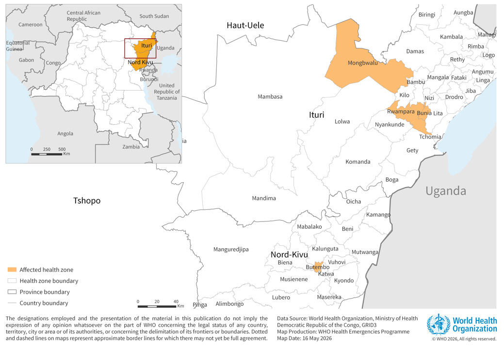 Map_Ebola disease caused by Bundibugyo virus DRC