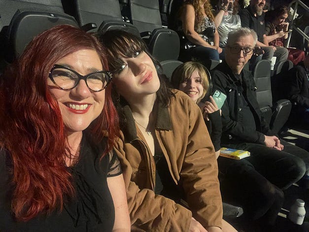 My family of four at the Cure show