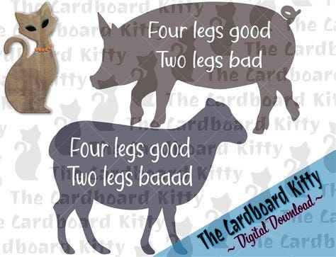 Animal Farm 4 Legs Good 2 Legs Baaad Pig and - Etsy Canada | Paint and ...