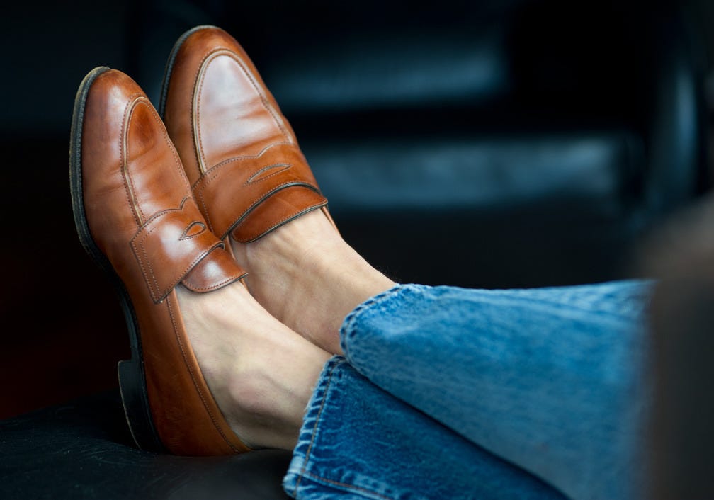 The Silentist — Hooman Majd's Edward Green penny loafers –...