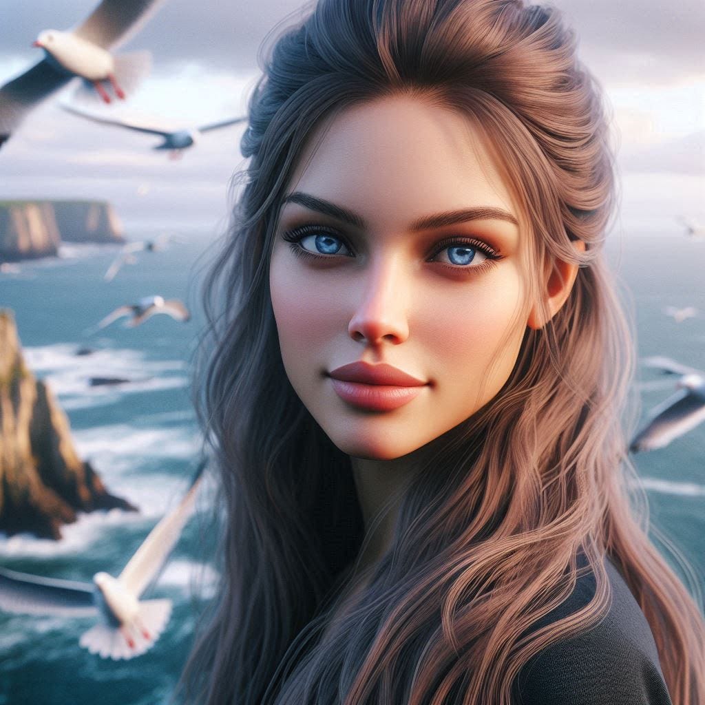jackie blue photorealistic