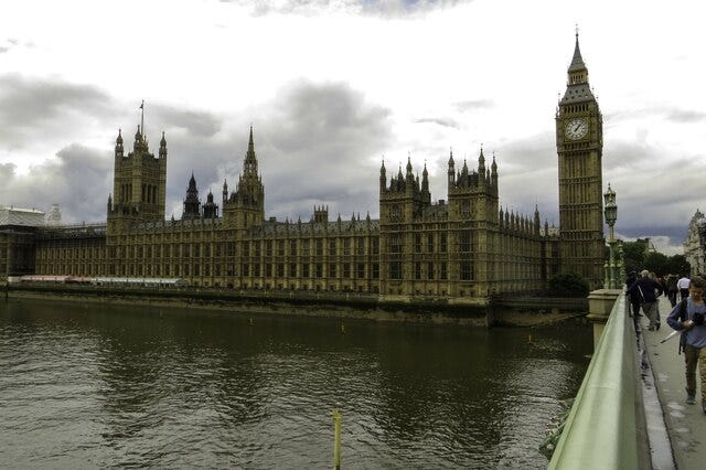 The Houses of Parliament from Westminster Bridge