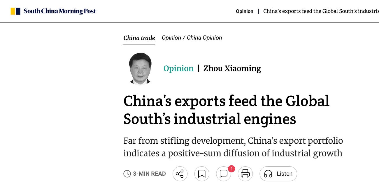 Zhou Xiaoming: China’s exports feed the Global South’s industrial engines