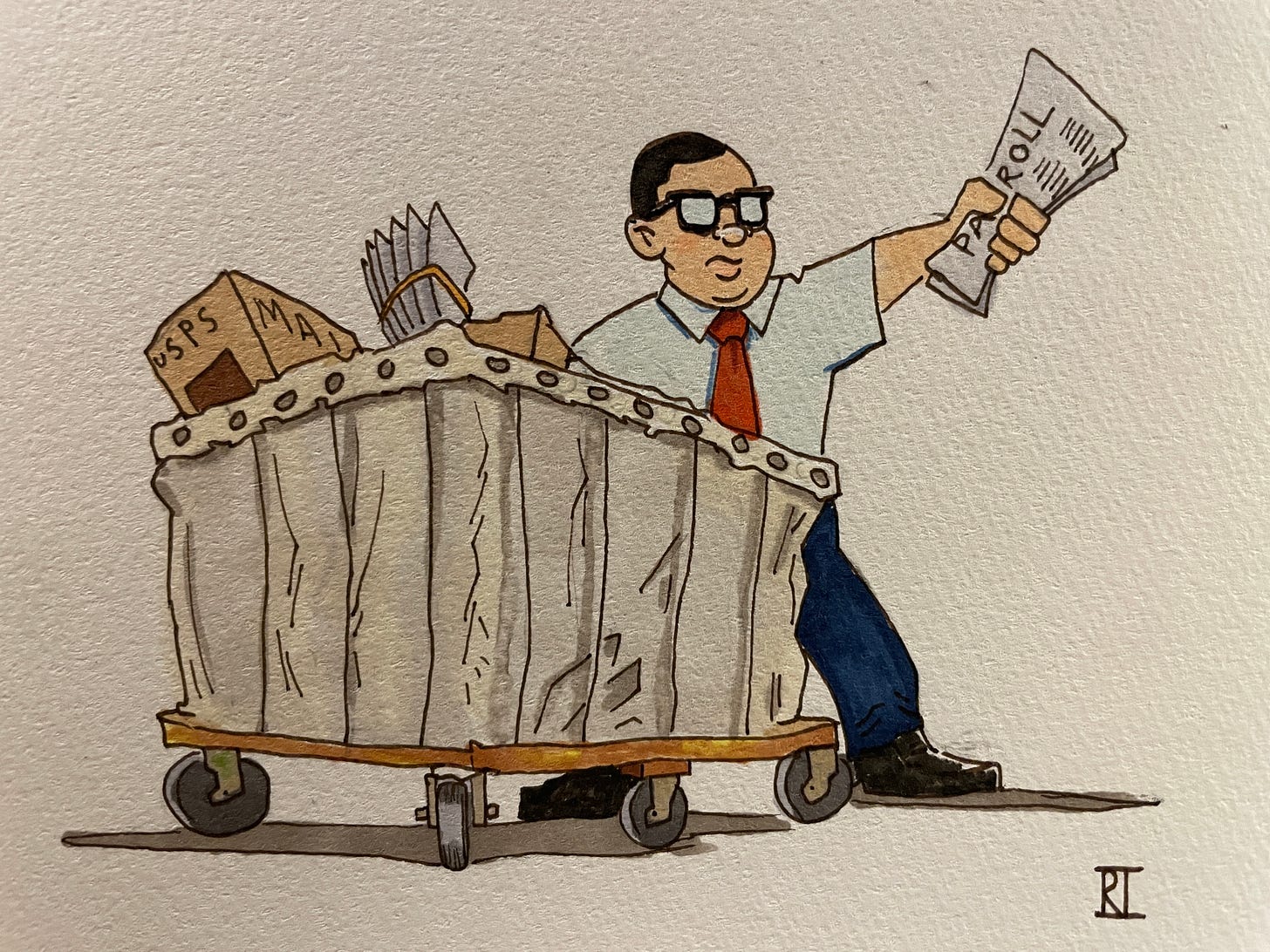 Young Kid Nate, mail clerk