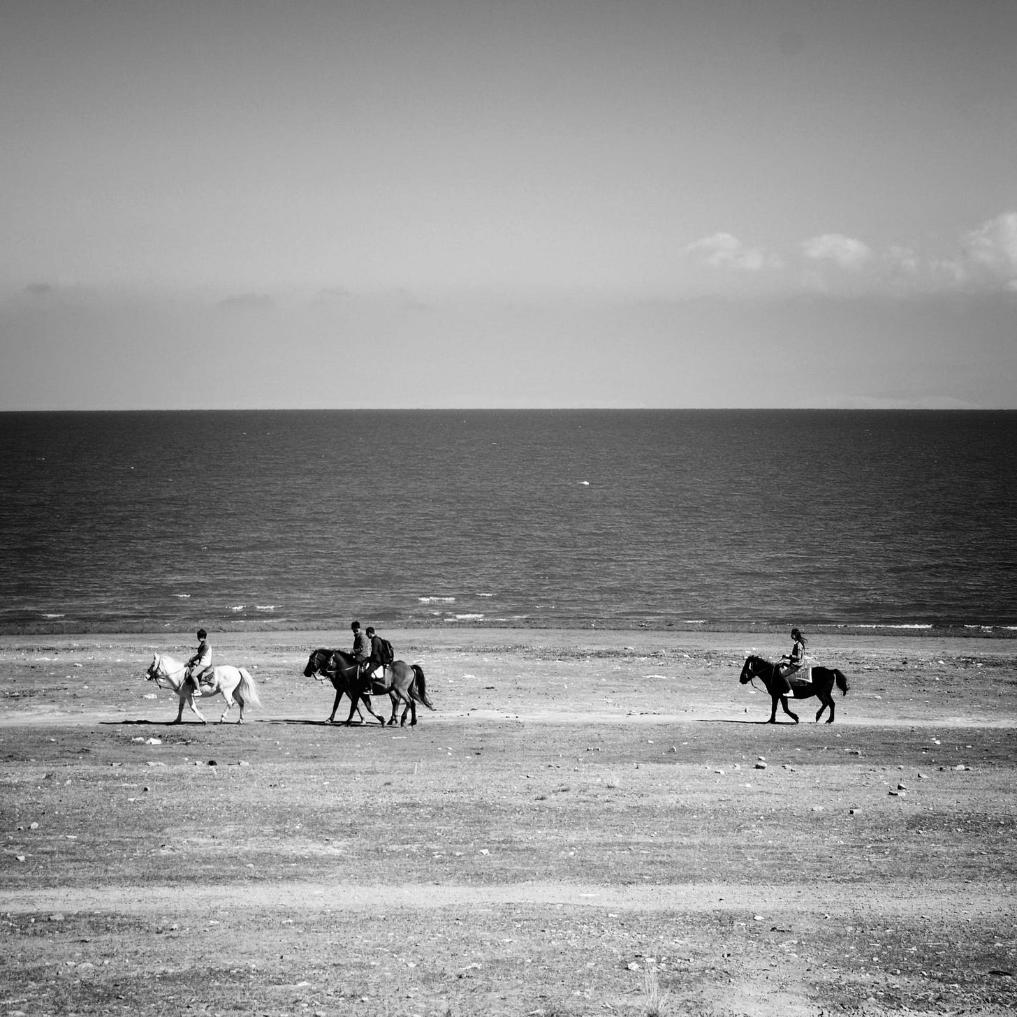 Qinghai Lake, China’s largest, in Qinghai Province.