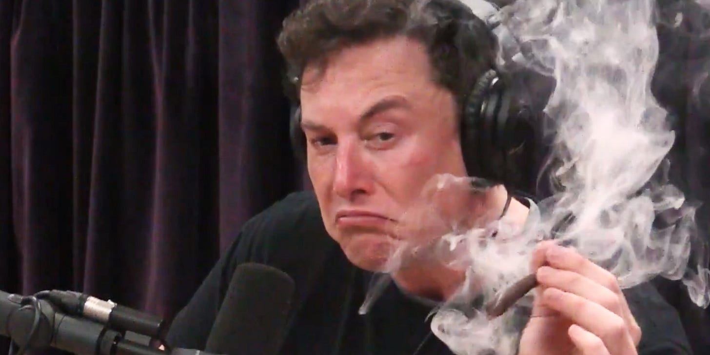 Elon Musk's Weed-Toking Goodwill Tour Isn't Enough to Save Tesla | WIRED