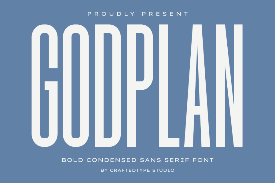 Godplan Bold Condensed Sans Serif Font