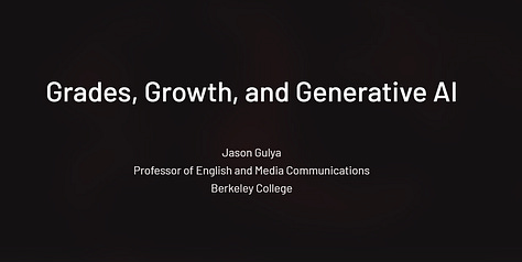 Slides for presentation on AI and grades