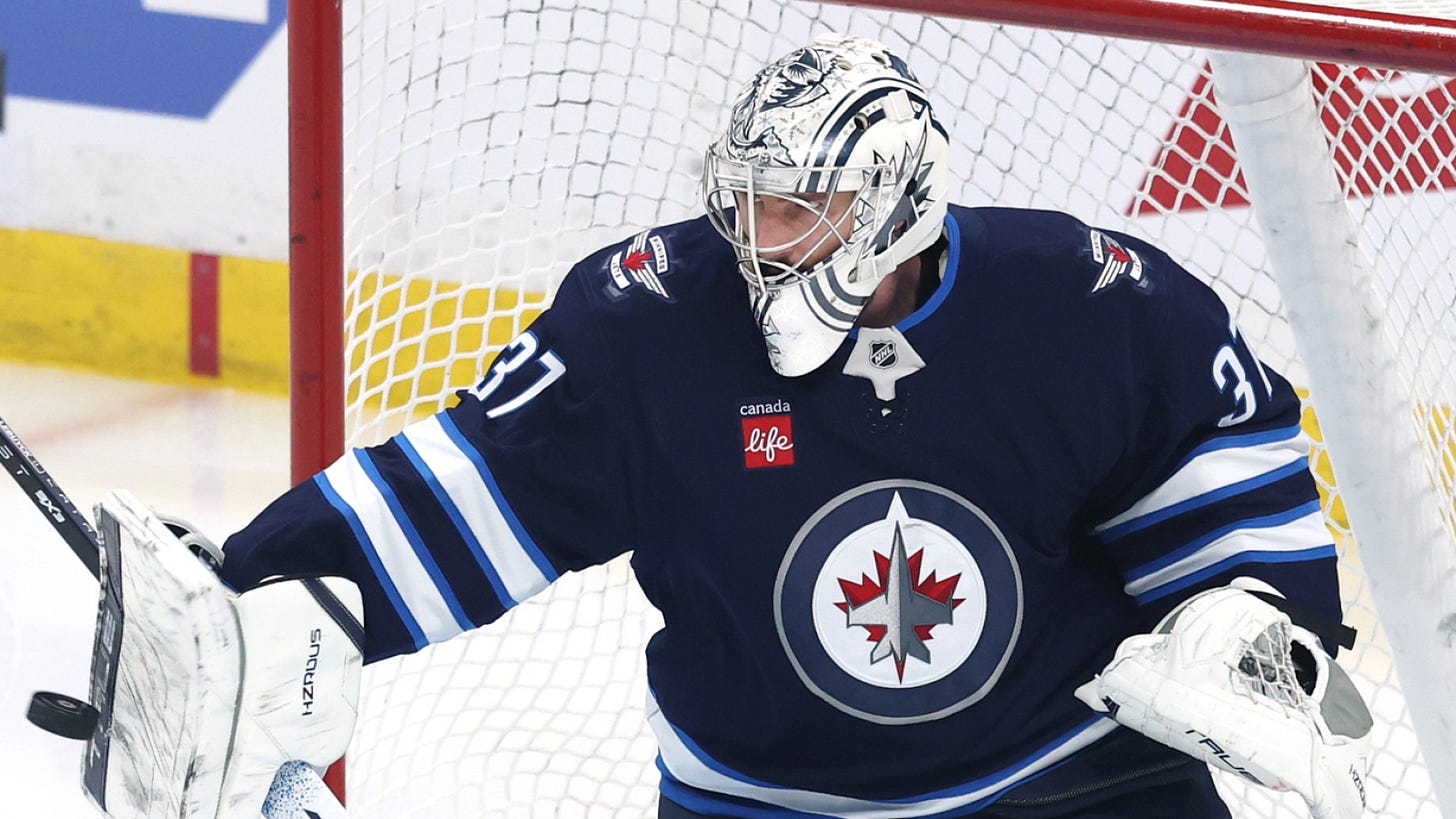 Will Jets' Connor Hellebuyck overcome playoff woes vs. Stars? | Yardbarker