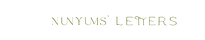 nunyums' letters