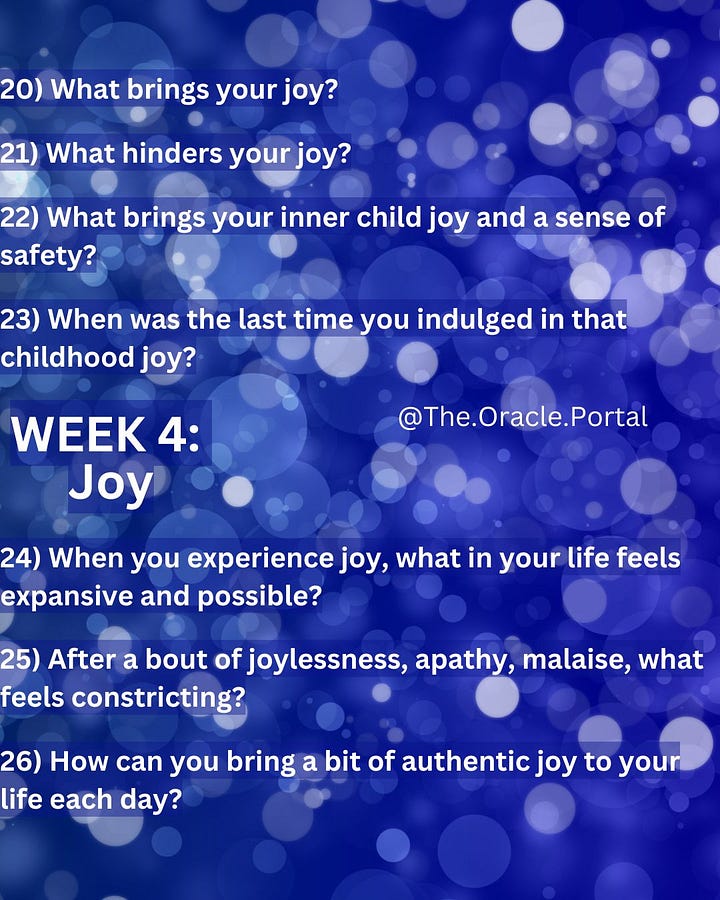 Weekly prompts for the jupiter group coaching. Please message me for the fully typed out version.