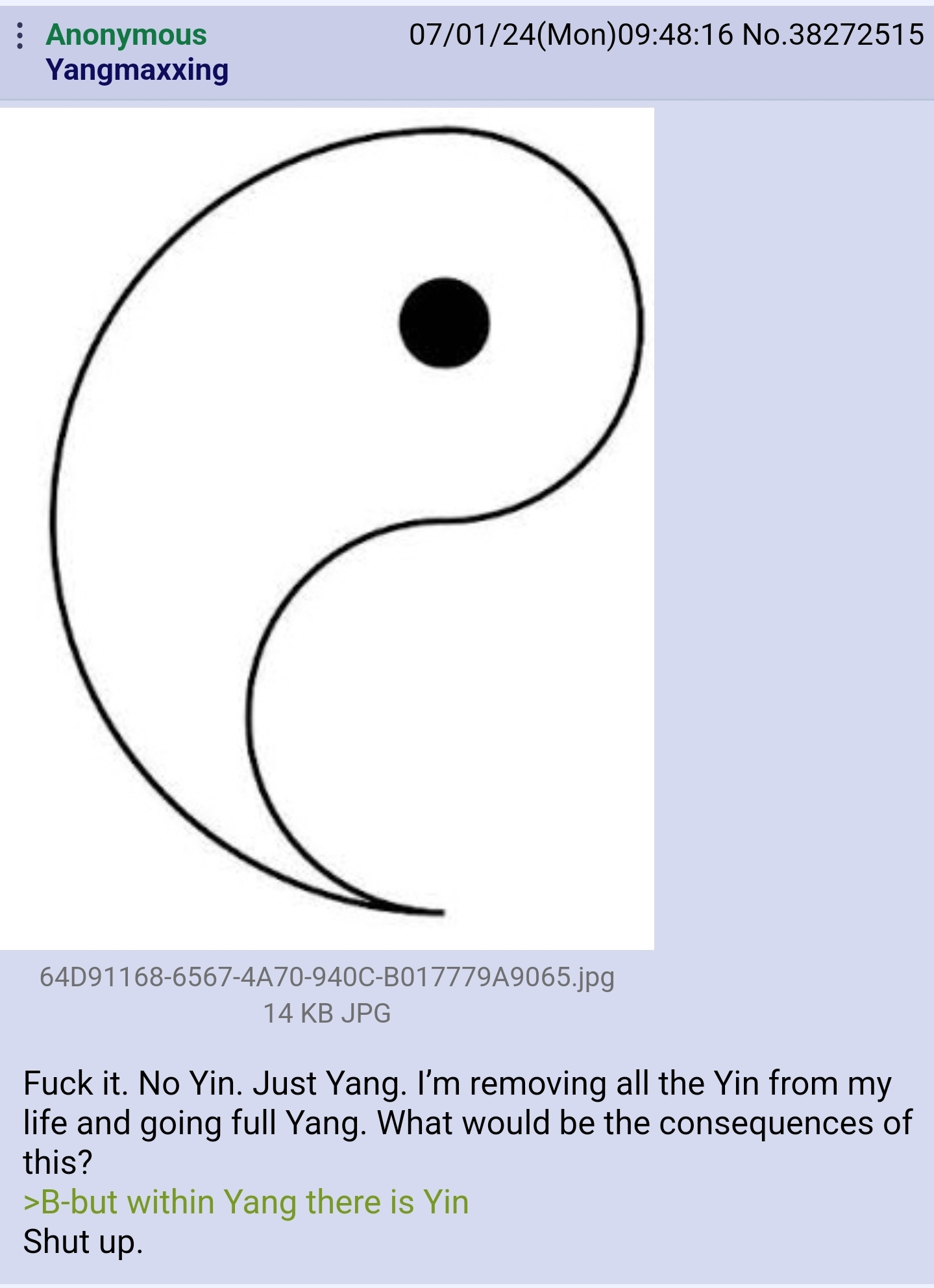 Removing all Yin, what are the consequences? : r/taoism Removing all Yin, what are the consequences? : r/taoism