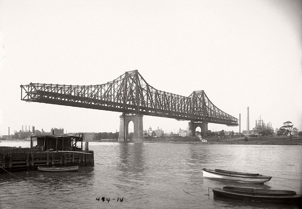 vintage-queensboro-bridge-59th-street-under-construction-new-york-in-1907