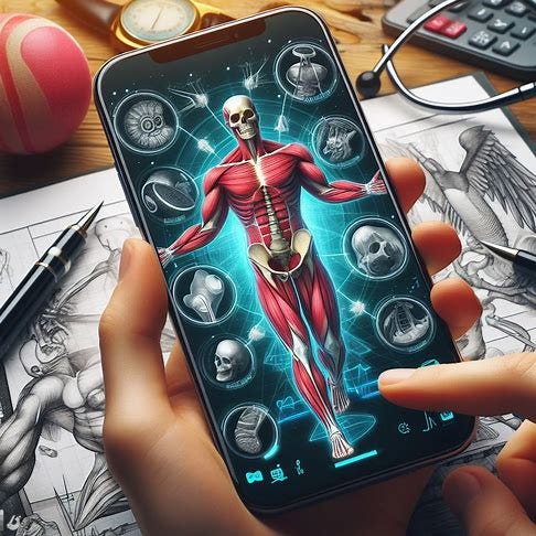 picture of a musculoskeletal focused cellphone app called MOtion. Image 2 of 4