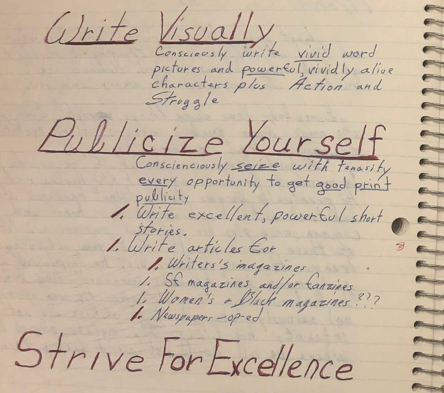 Octavia Butler's "Essentials of Success" - by Jillian Hess