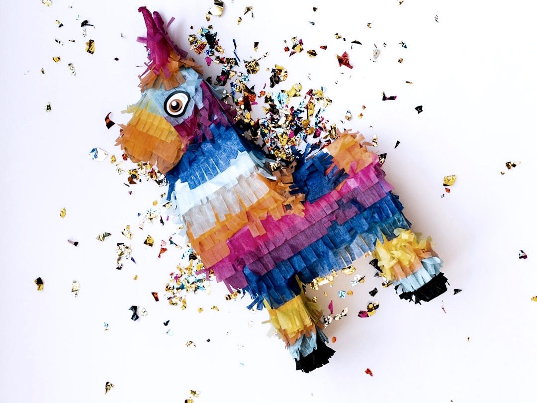 multicolored horse pinat