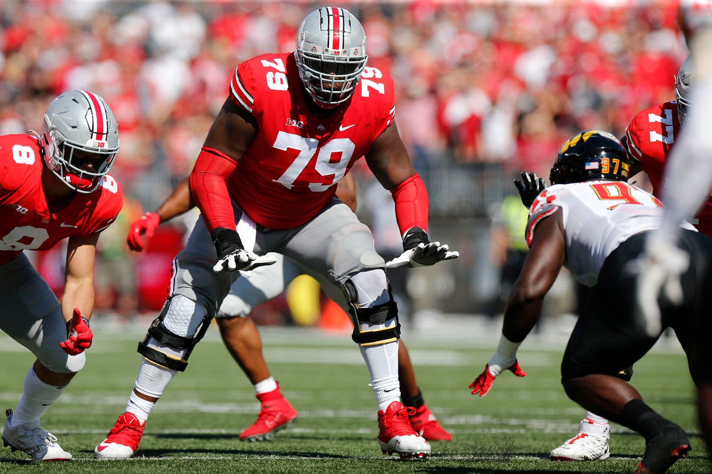 Ohio State football's Dawand Jones left Indiana a basketball-loving  project, returns as an NFL prospect - cleveland.com