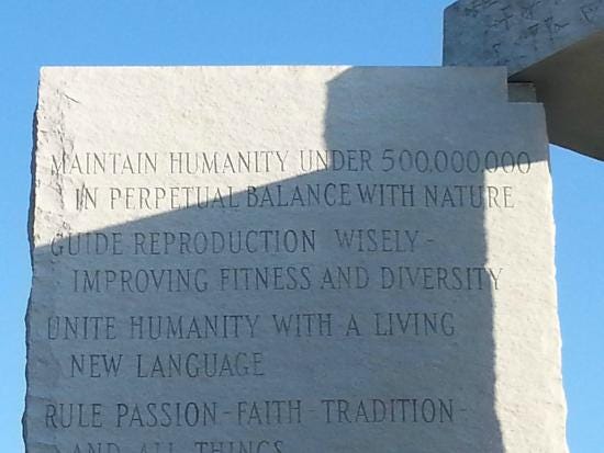 Close Up of English Side - Picture of Georgia Guidestones, Elberton ...