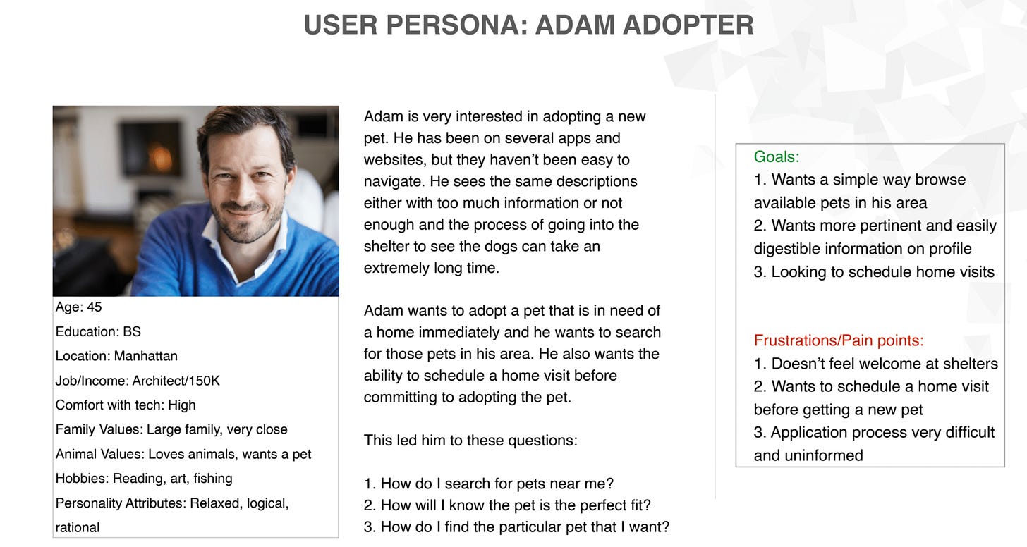 My first ever user research personas