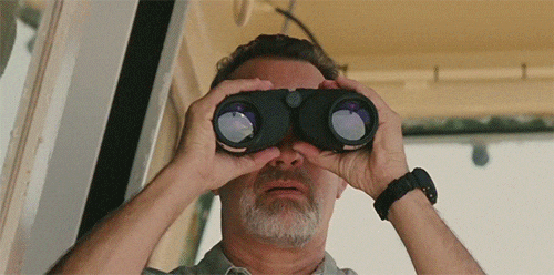 Looking through binoculars Looking through binoculars