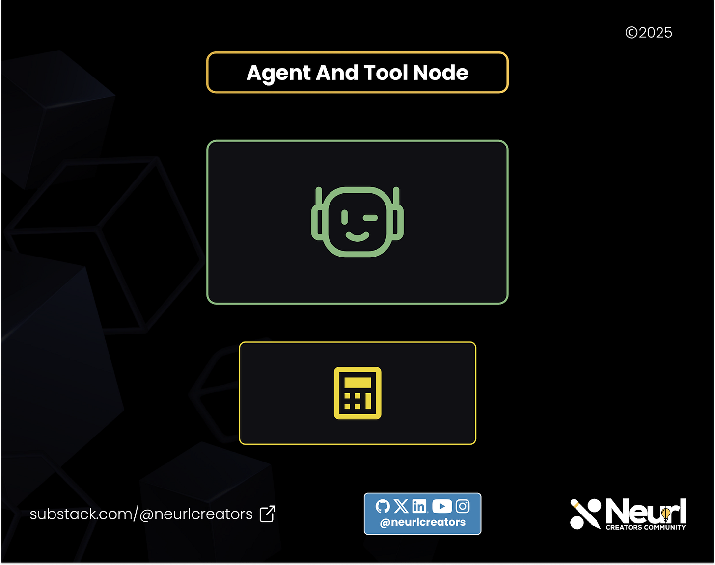 The agent and tool node in a Graph