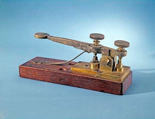 Morse-Vail lever telegraph key