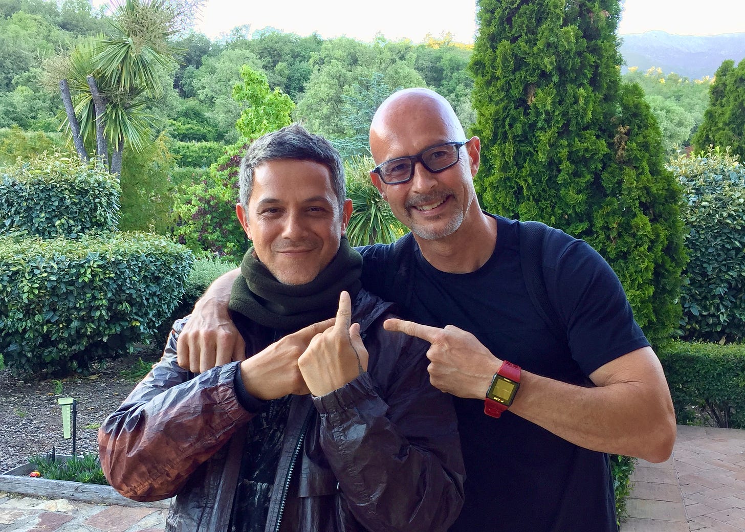 Alex Ventura entrenador personal con Alejandro Sanz 