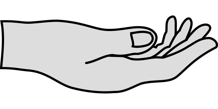 merciful, outstretched hand