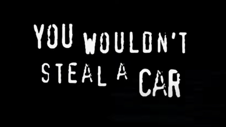 The famous anti-piracy advert was first released in 2004. Pic: Piracy, It's A Crime campaign