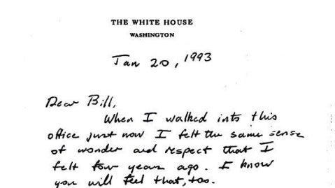 Bush letter to Clinton: Read George H.W Bush's humble, gracious letter