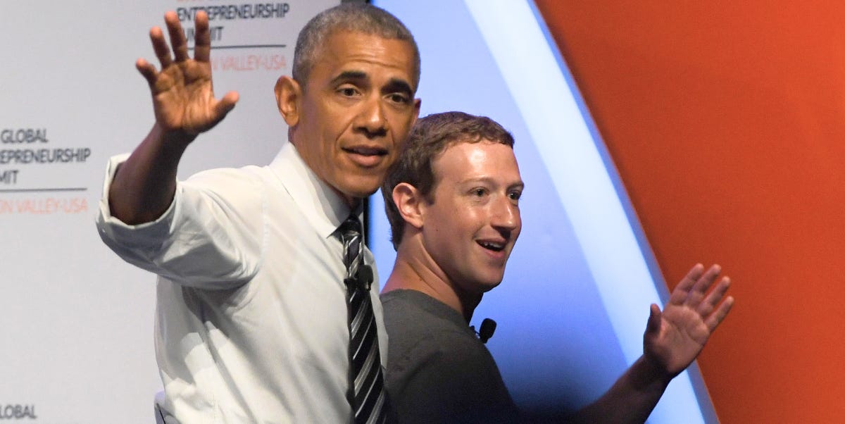 President Barack Obama departs with Facebook founder Mark Zuckerberg after a panel discussion at the Global Entrepreneurship Summit 2016 at Stanford University in Palo Alto, California on June 24, 2016. GES aims to connect American entrepreneurs and investors with international counterparts. Photo by Terry Schmitt/UPI President Barack Obama departs with Facebook founder Mark Zuckerberg after a panel discussion at the Global Entrepreneurship Summit 2016 at Stanford University in Palo Alto, California on June 24, 2016. GES aims to connect American entrepreneurs and investors with international counterparts. Photo by Terry Schmitt/UPI