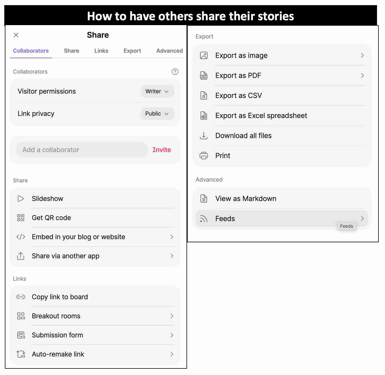 How to have others share their stories with Padlet