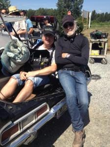 Tom Wright with Donald Painchaud filming 'Baby'