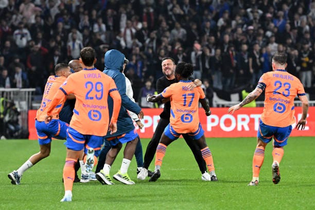 Roberto DE ZERBI during the Ligue 1 McDonald's match between Lyon and Marseille at Groupama Stadium on September 22, 2024 in Lyon, France.