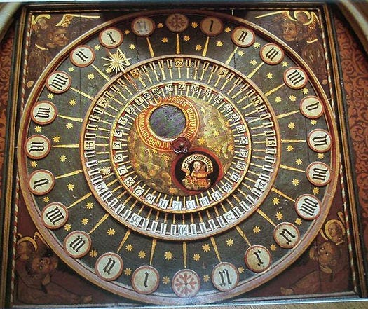 Clock constructed in 1390 at Wells Cathedral