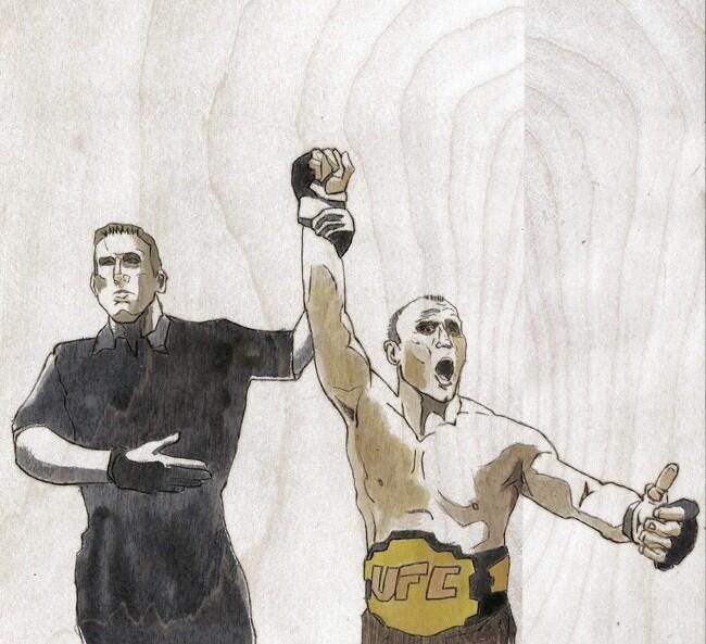 Matt Serra wins his UFC title.