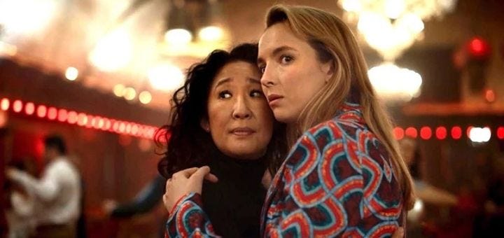 Sandra Oh and Jodie Comer in Killing Eve