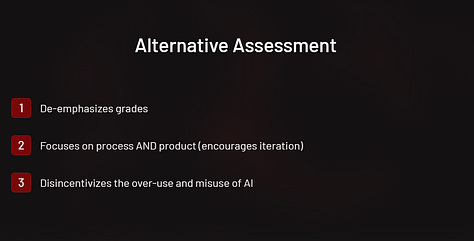 Rest of slides on AI and grades