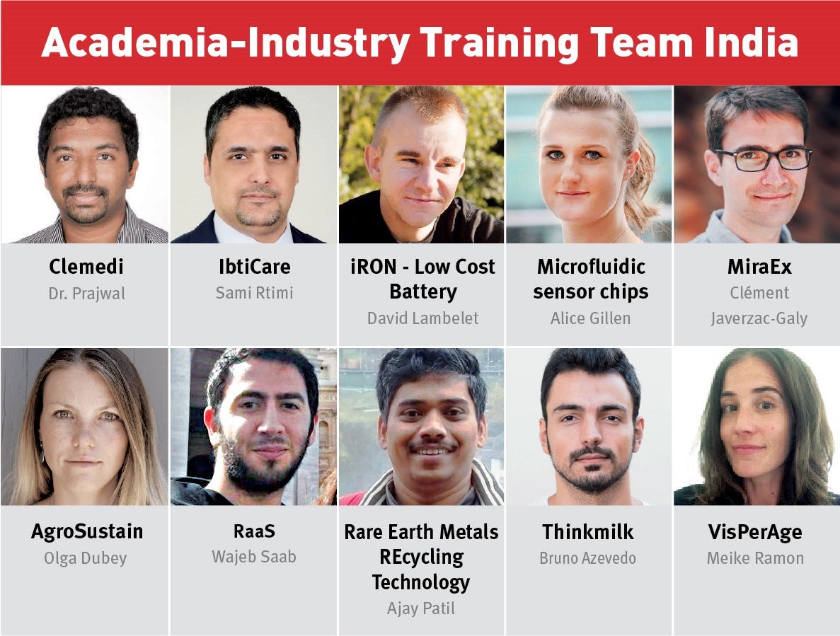 10 Swiss researchers, finalists of the Academia-Industry Training Program  2017, will explore the potential of their innovation in the Indian Market –  Venturelab