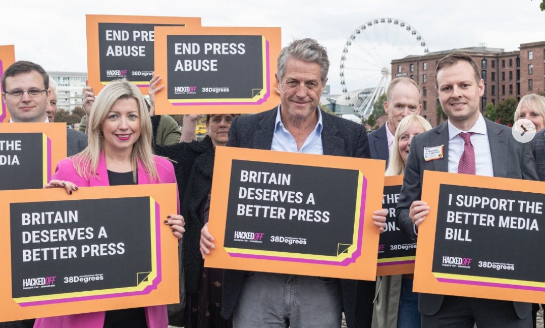 Hugh Grant teams up with climate activists
